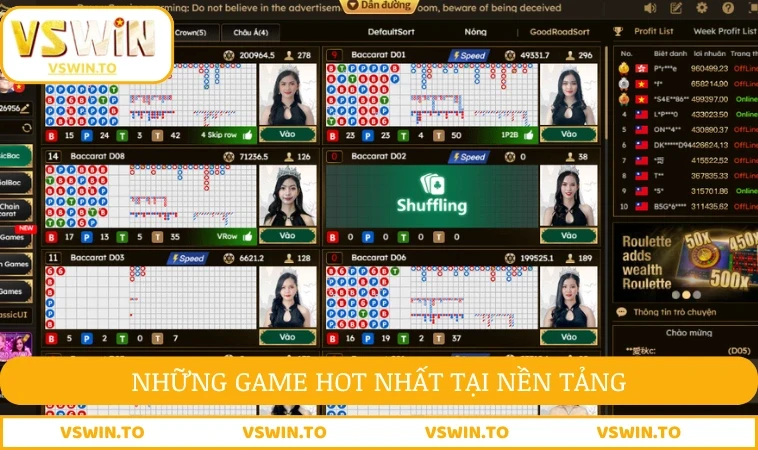 Những game hot nhất tại nền tảng