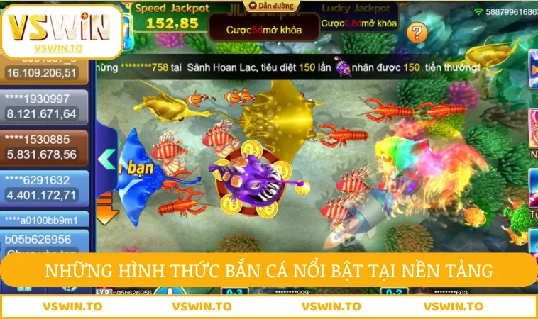 Bắn cá VSWIN 2 Những hình thức bắn cá nổi bật tại nền tảng